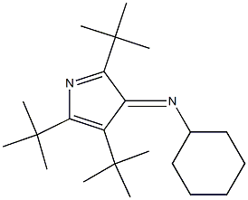 2,4,5-Tri-tert-butyl-3-(cyclohexylimino)-3H-pyrrole Struktur