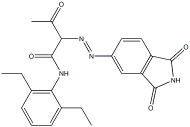 N-(2,6-Diethylphenyl)-2-(1,3-dioxoisoindolin-5-ylazo)-2-acetylacetamide Struktur