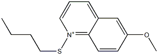 1-Butylthio-6-methoxyquinolinium Struktur