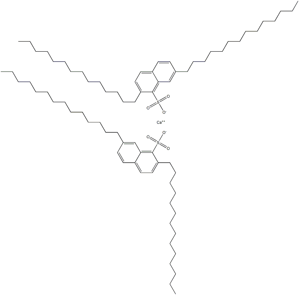 Bis(2,7-ditetradecyl-1-naphthalenesulfonic acid)calcium salt Struktur