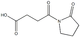 4-Oxo-4-(2-oxo-1-pyrrolidinyl)butyric acid Struktur