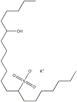 15-Hydroxyicosane-8-sulfonic acid potassium salt Struktur