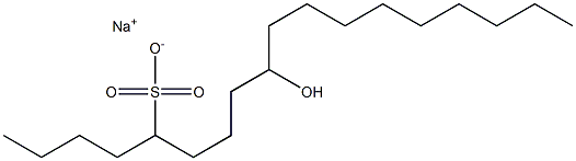 9-Hydroxyoctadecane-5-sulfonic acid sodium salt Struktur