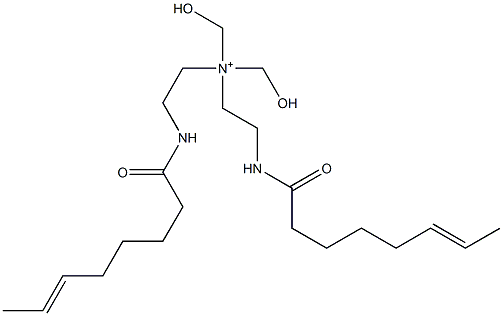 N,N-Bis(hydroxymethyl)-2-(6-octenoylamino)-N-[2-(6-octenoylamino)ethyl]ethanaminium Struktur