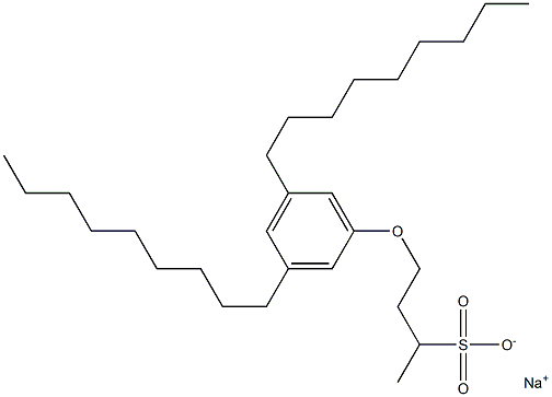 4-(3,5-Dinonylphenoxy)butane-2-sulfonic acid sodium salt Struktur