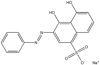 4,5-Dihydroxy-3-(phenylazo)naphthalene-1-sulfonic acid sodium salt Struktur