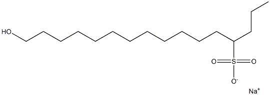 16-Hydroxyhexadecane-4-sulfonic acid sodium salt Struktur