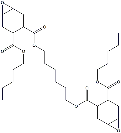 Bis[2-(pentyloxycarbonyl)-4,5-epoxy-1-cyclohexanecarboxylic acid]1,6-hexanediyl ester Struktur