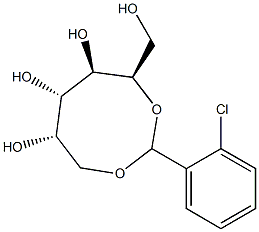 2-O,6-O-(2-Chlorobenzylidene)-L-glucitol Struktur