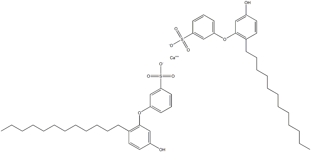 Bis(3'-hydroxy-6'-dodecyl[oxybisbenzene]-3-sulfonic acid)calcium salt Struktur