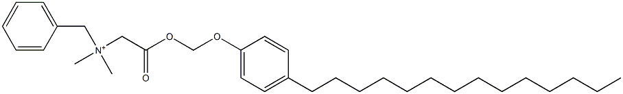 N,N-Dimethyl-N-benzyl-N-[[[(4-tetradecylphenyloxy)methyl]oxycarbonyl]methyl]aminium Struktur