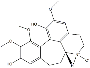 (6aR)-4,5,6,6a,7,8-Hexahydro-1,10-dihydroxy-2,11,12-trimethoxy-6-methylbenzo[6,7]cyclohept[1,2,3-ij]isoquinoline 6-oxide Struktur