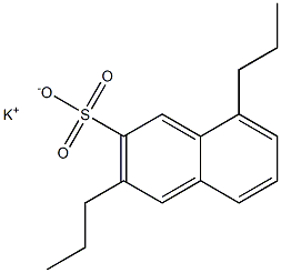 3,8-Dipropyl-2-naphthalenesulfonic acid potassium salt Struktur