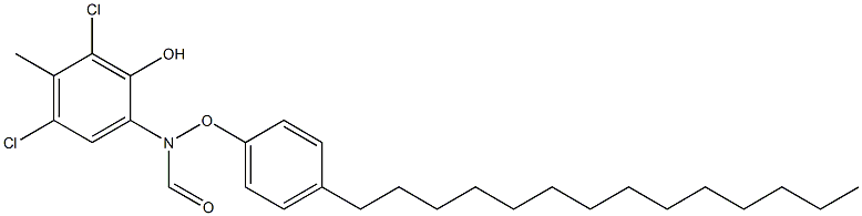 2-(4-Tetradecylphenoxyformylamino)-4,6-dichloro-5-methylphenol Struktur