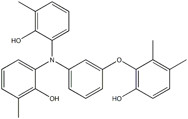 N,N-Bis(2-hydroxy-3-methylphenyl)-3-(6-hydroxy-2,3-dimethylphenoxy)benzenamine Struktur