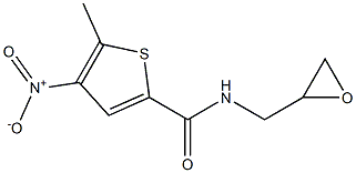 N-(Oxiranylmethyl)-5-methyl-4-nitrothiophene-2-carboxamide Struktur