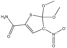 3-Nitro-2,3-dihydro-5-carbamoyl-2,2-dimethoxythiophen-3-ide Struktur