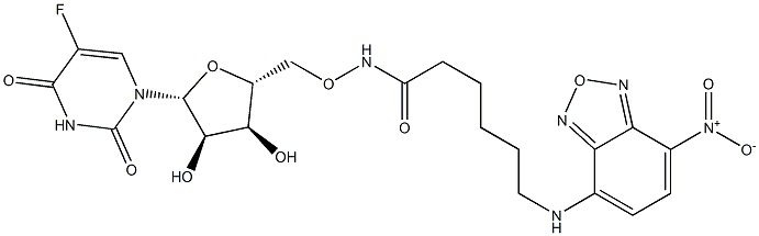 5'-O-[[6-[(7-Nitro-2,1,3-benzoxadiazol-4-yl)amino]-1-oxohexyl]amino]-5-fluorouridine Struktur