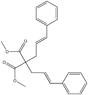 2,2-Bis[(E)-3-phenyl-2-propenyl]malonic acid dimethyl ester Struktur