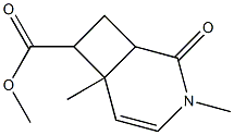 3-Methyl-6-methyl-2-oxo-3-azabicyclo[4.2.0]oct-4-ene-7-carboxylic acid methyl ester Struktur