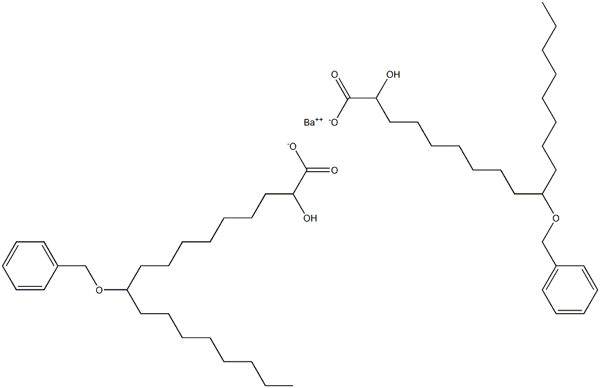 Bis(10-benzyloxy-2-hydroxystearic acid)barium salt Struktur