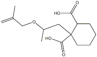 Cyclohexane-1,2-dicarboxylic acid hydrogen 1-[2-(methallyloxy)propyl] ester Struktur