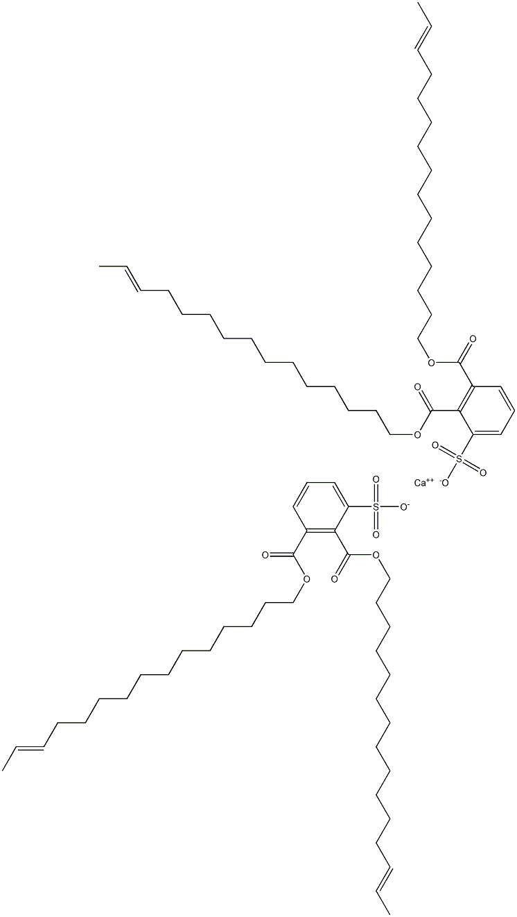 Bis[2,3-di(13-pentadecenyloxycarbonyl)benzenesulfonic acid]calcium salt Struktur