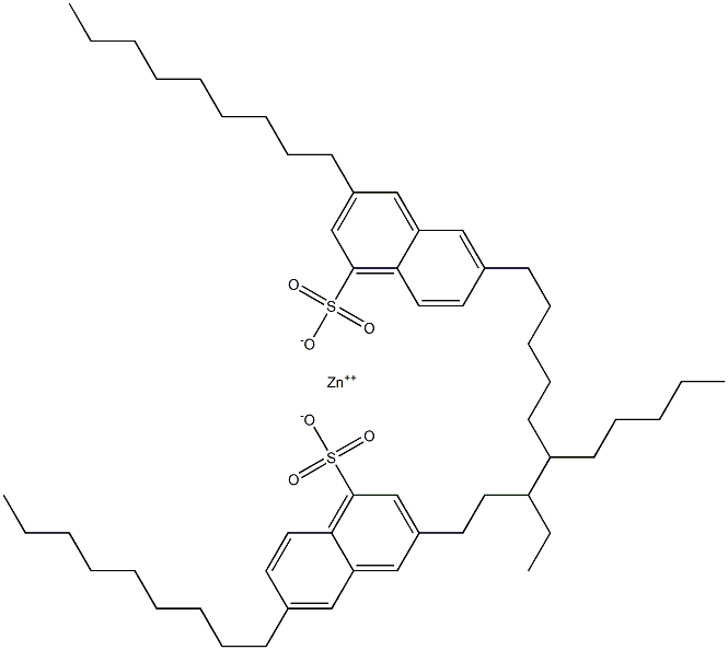 Bis(3,6-dinonyl-1-naphthalenesulfonic acid)zinc salt Struktur