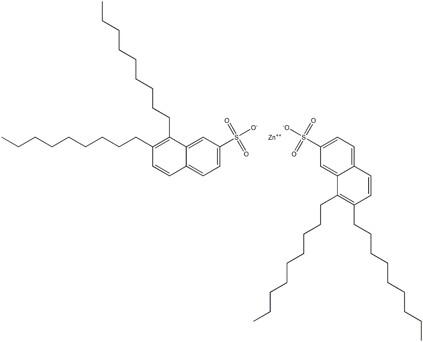 Bis(7,8-dinonyl-2-naphthalenesulfonic acid)zinc salt Struktur