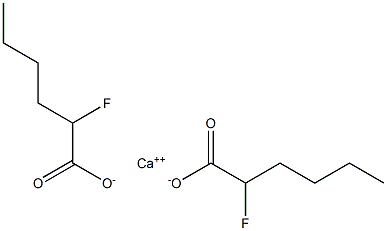 Bis(2-fluorohexanoic acid)calcium salt Struktur