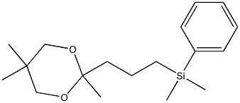 2-[3-(Dimethylphenylsilyl)propyl]-2,5,5-trimethyl-1,3-dioxane Struktur