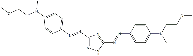 3,5-Bis[p-(N-methyl-2-methoxyethylamino)phenylazo]-1H-1,2,4-triazole Struktur