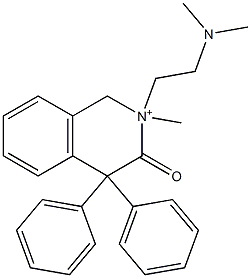 2-[2-(Dimethylamino)ethyl]-3-oxo-4,4-diphenyl-2-methyl-1,2,3,4-tetrahydroisoquinolin-2-ium Struktur