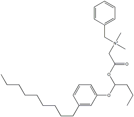 N,N-Dimethyl-N-benzyl-N-[[[1-(3-nonylphenyloxy)butyl]oxycarbonyl]methyl]aminium Struktur