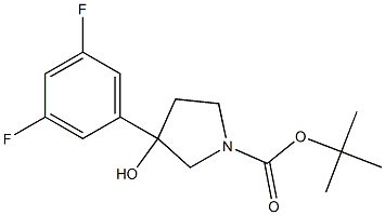 1-BOC-3-(3,5-DIFLUOROPHENYL)-3-HYDROXYPYRROLIDINE Struktur