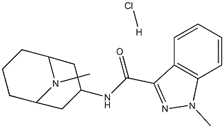 1-Methyl-N-(9-methyl-9-azabicyclo[3.3.1]non-3-yl)-indazole-3-carboxamidehydrochloride Struktur