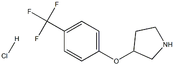 3-[4-(Trifluoromethyl)phenoxy]pyrrolidinehydrochloride Struktur