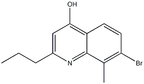 7-Bromo-8-methyl-2-propylquinoline-4-ol Struktur