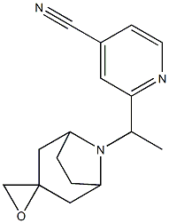 2-(1-(8-Azaspiro[bicyclo[3.2.1]octane-3,2'-oxirane]-8-yl)ethyl)isonicotinonitrile Struktur