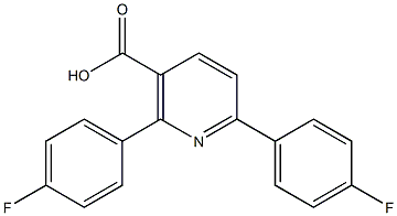 2,6-Bis(4-fluorophenyl)nicotinic acid Struktur