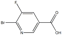 2-Bromo-3-fluoro-5-pyridinecarboxylic acid Struktur