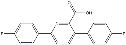 3,6-Bis(4-fluorophenyl)picolinic acid Struktur