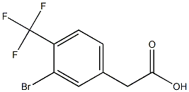 3-Bromo-4-(trifluoromethyl)phenylacetic acid Struktur