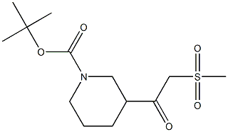 3-[2-(Methylsulfonyl)acetyl]-piperidine-1-carboxylic acid tert-butyl ester Struktur