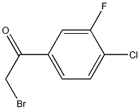 2-Bromo-1-(4-chloro-3-fluoro-phenyl)-ethanone Struktur