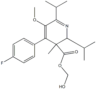 METHYL 2,6-DIISOPROPYL-4-(4-FLUOROPHENYL)-3-HYDROXYMETHYL-5-METHOXY-2,3-DIHYDROPYRIDINE-3-CARBOXYLATE Struktur