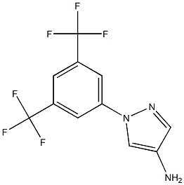 1-(3,5-bis(trifluoromethyl)phenyl)-1H-pyrazol-4-amine Struktur