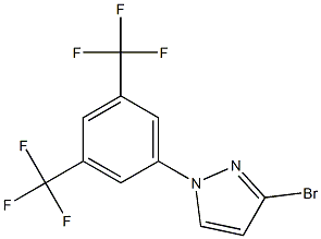 1-(3,5-bis(trifluoromethyl)phenyl)-3-bromo-1H-pyrazole Struktur