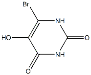 6-Bromo-5-hydroxy-1H-pyrimidine-2,4-dione Struktur