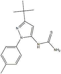 N-[3-tert-butyl-1-(4-methylphenyl)-1H-pyrazol-5-yl]thiourea Struktur